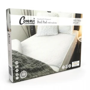 Conni Bed Pad with Tuck-ins - WhiteConni Bed Pad with Tuck-ins - White