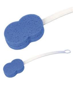Aspire Bath Sponge Long Handled with Plastic Handle